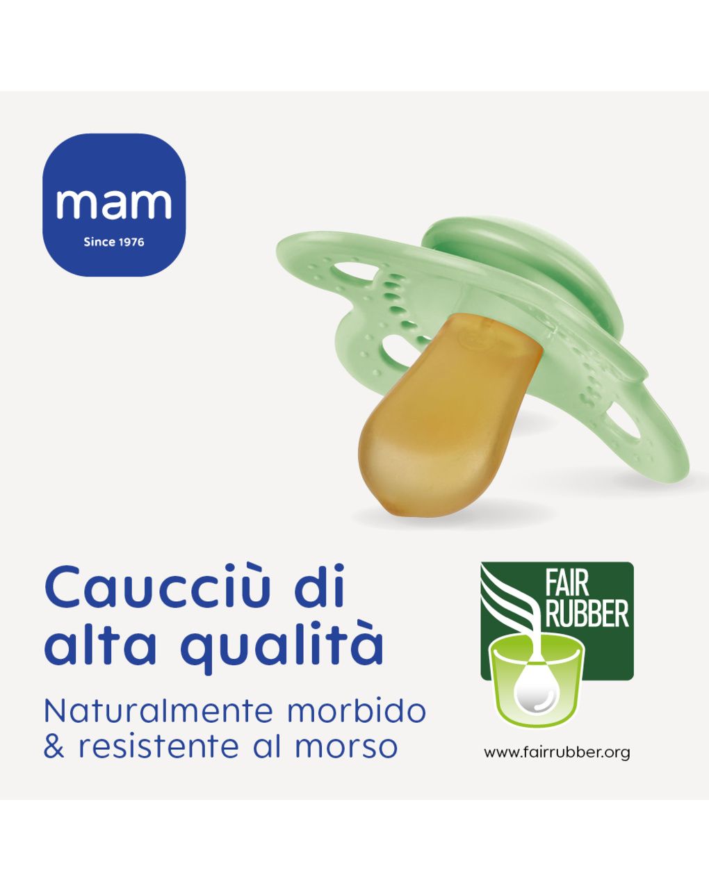 Mam original night succhietto 2-6 mesi (set da 2), ciuccio mam 2-6 mesi che si illumina al buio con tettarella in caucciù, azzurro/celeste