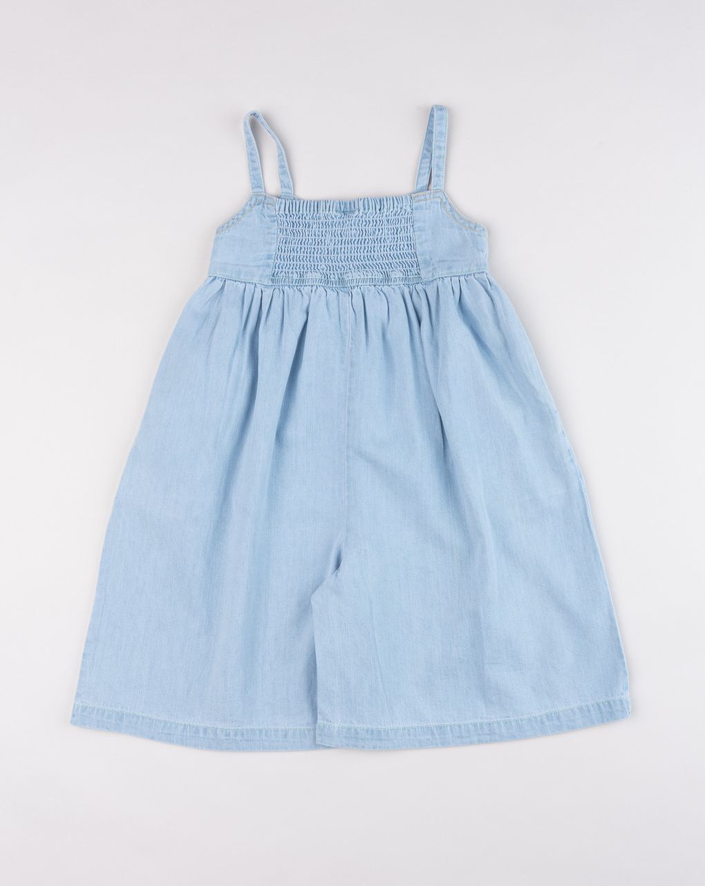 Salopette bambina in denim chiaro