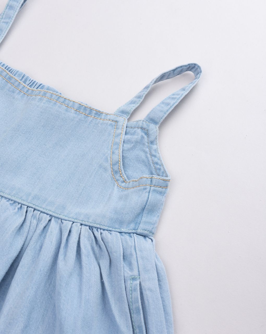 Salopette bambina in denim chiaro