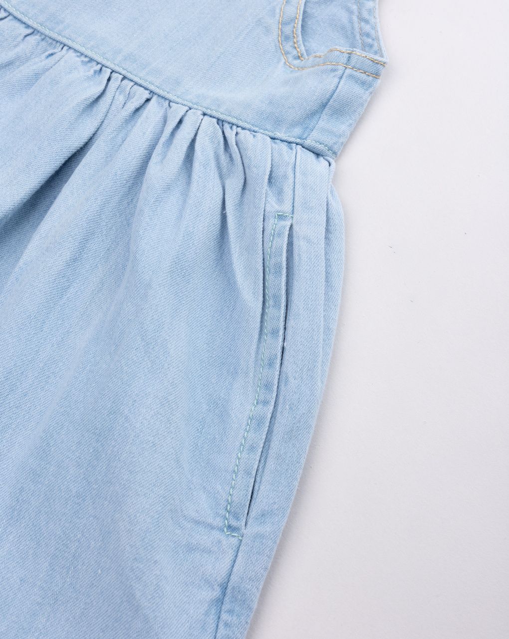 Salopette bambina in denim chiaro