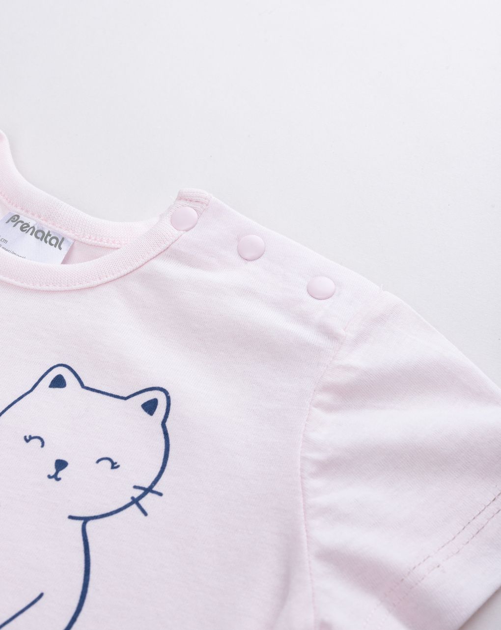 Pigiama bimba due pezzi estivo t-shirt e shorts "meow"