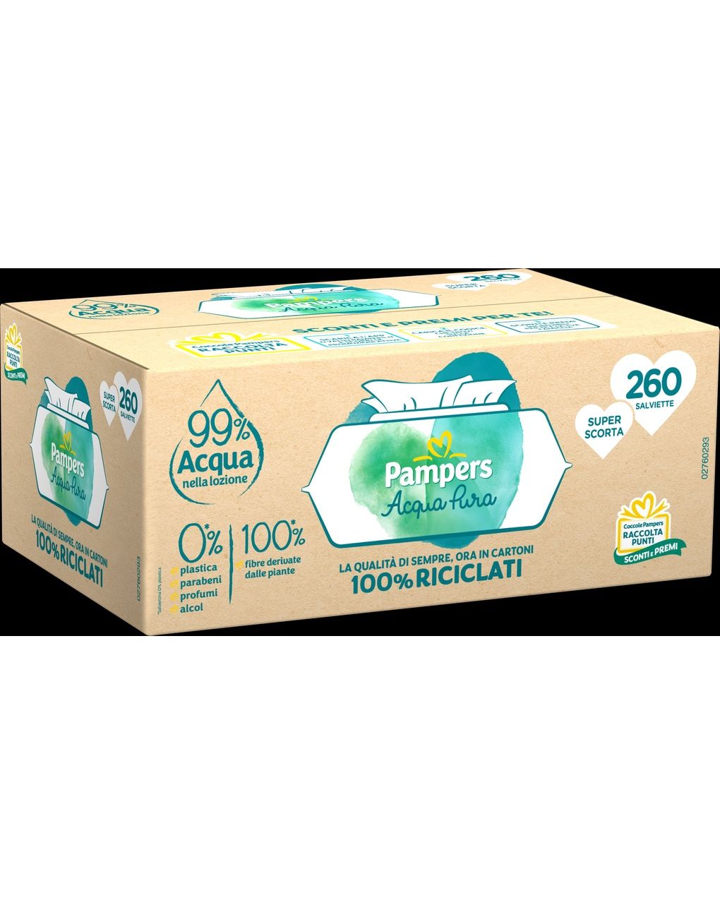 Salviette pampers acqua pura penta x260