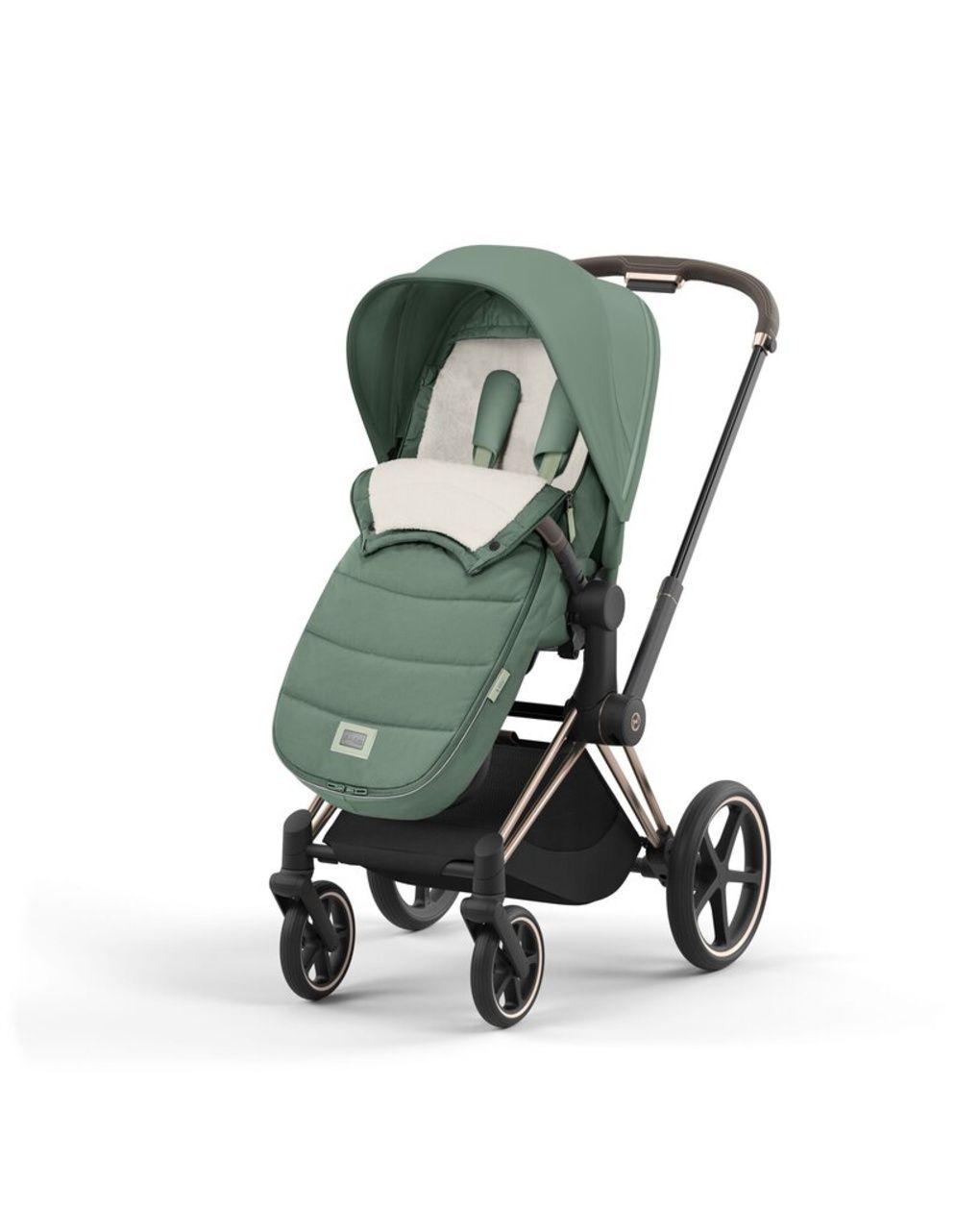 Sacco coprigame platinum footmuff leaf green - cybex platinum