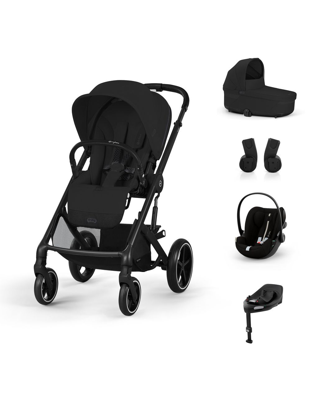 Trio balios s lux moon black con base g3 - cybex