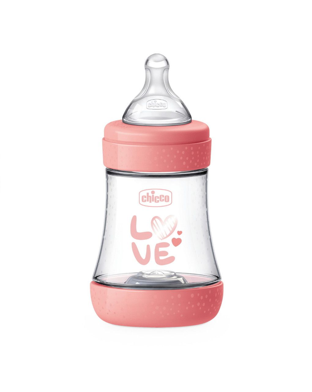 Biberon perfect5 rosa 150ml in silicone 1 foro - chicco