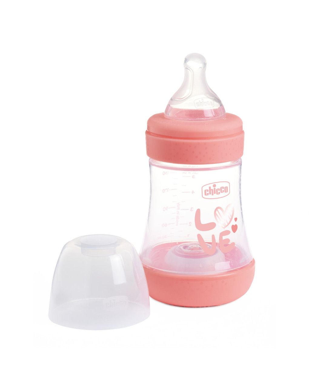 Biberon perfect5 rosa 150ml in silicone 1 foro - chicco