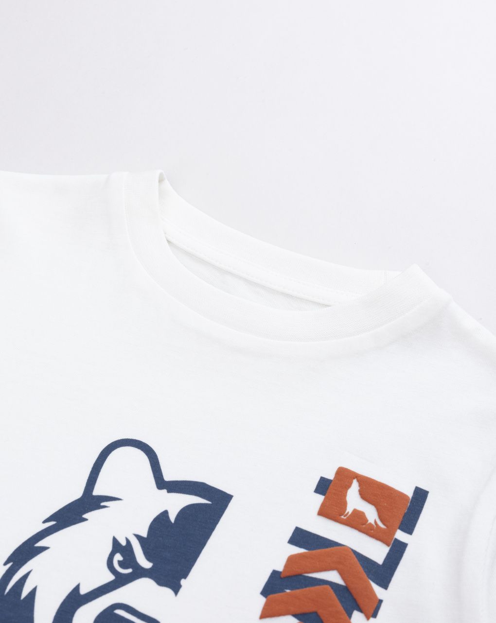 T-shirt bambino bianca stampata
