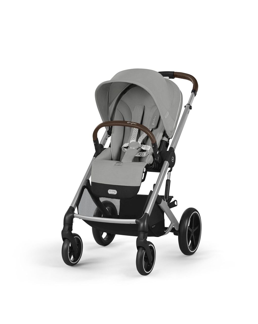 Trio balios s lux slv stone grey con navicella cots e seggiolino cloud g3 plus stone grey + adatt. - cybex