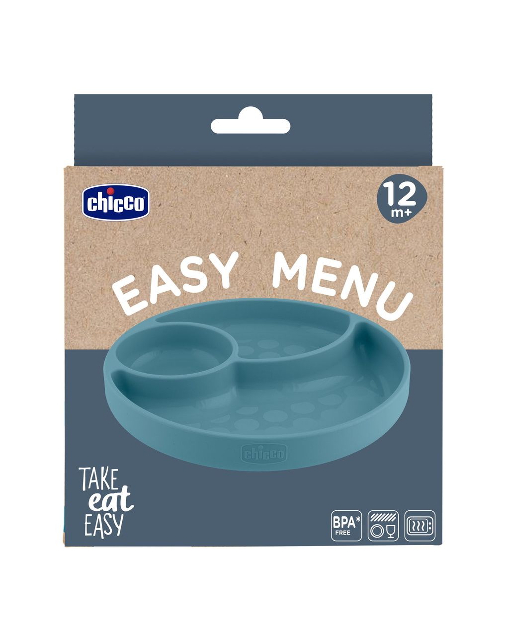 Piatto porzionato azzurro 12m+ - chicco