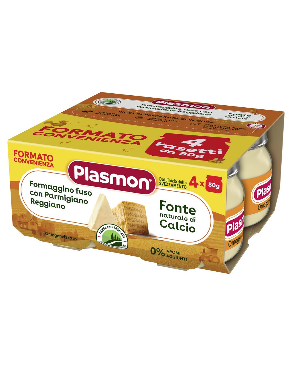 Omogeneizzato formaggino con parmigiano 4x80g - plasmon