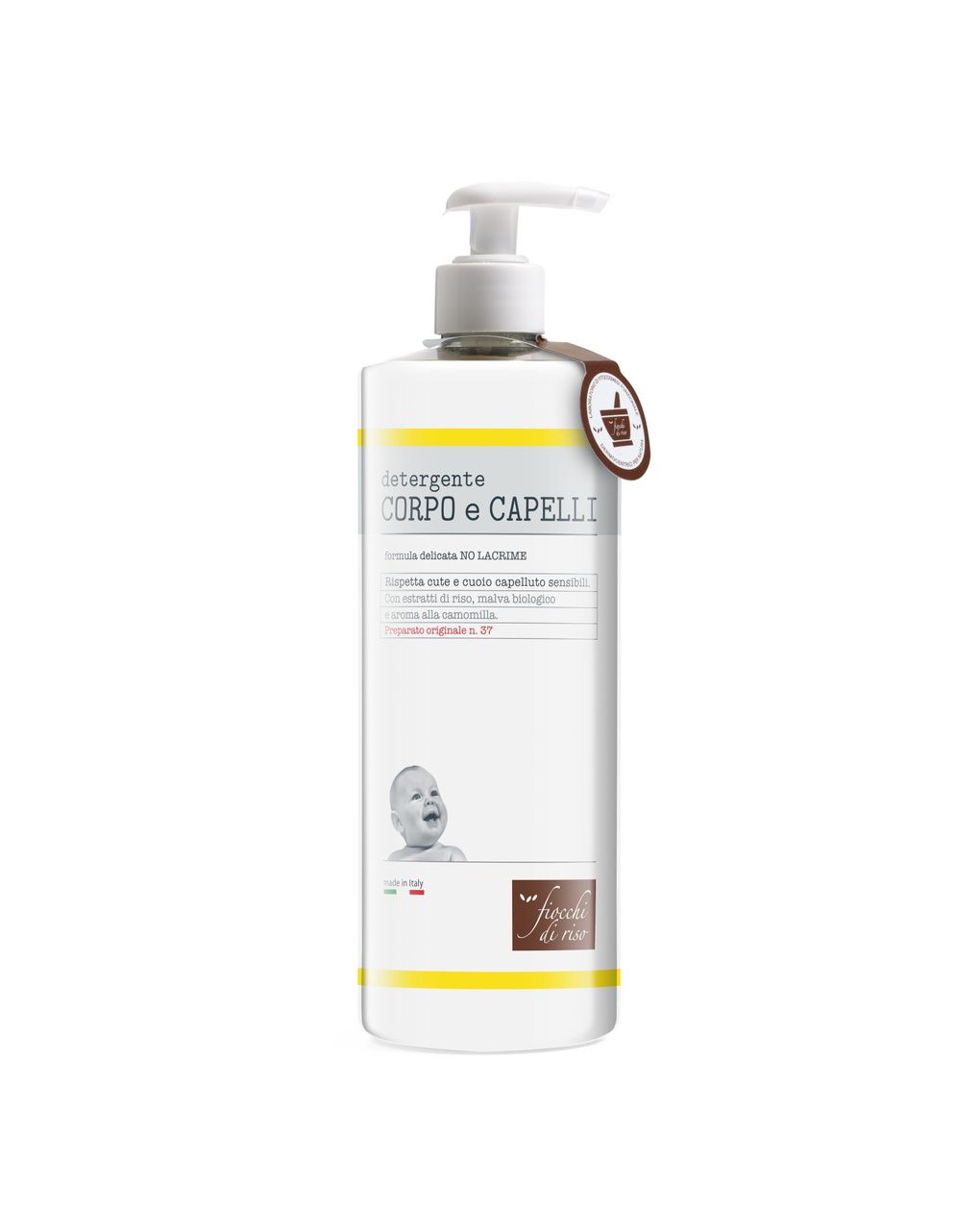 Detergente corpo e capelli camomilla 750 ml - fiocchi di riso
