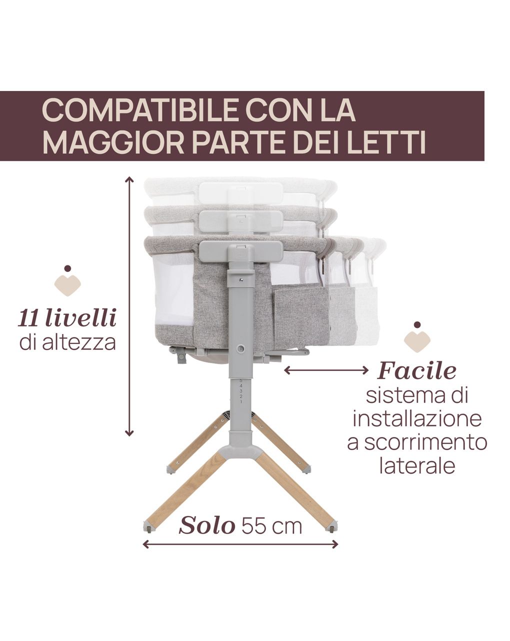 Culla next2me armonia scandinavian - chicco