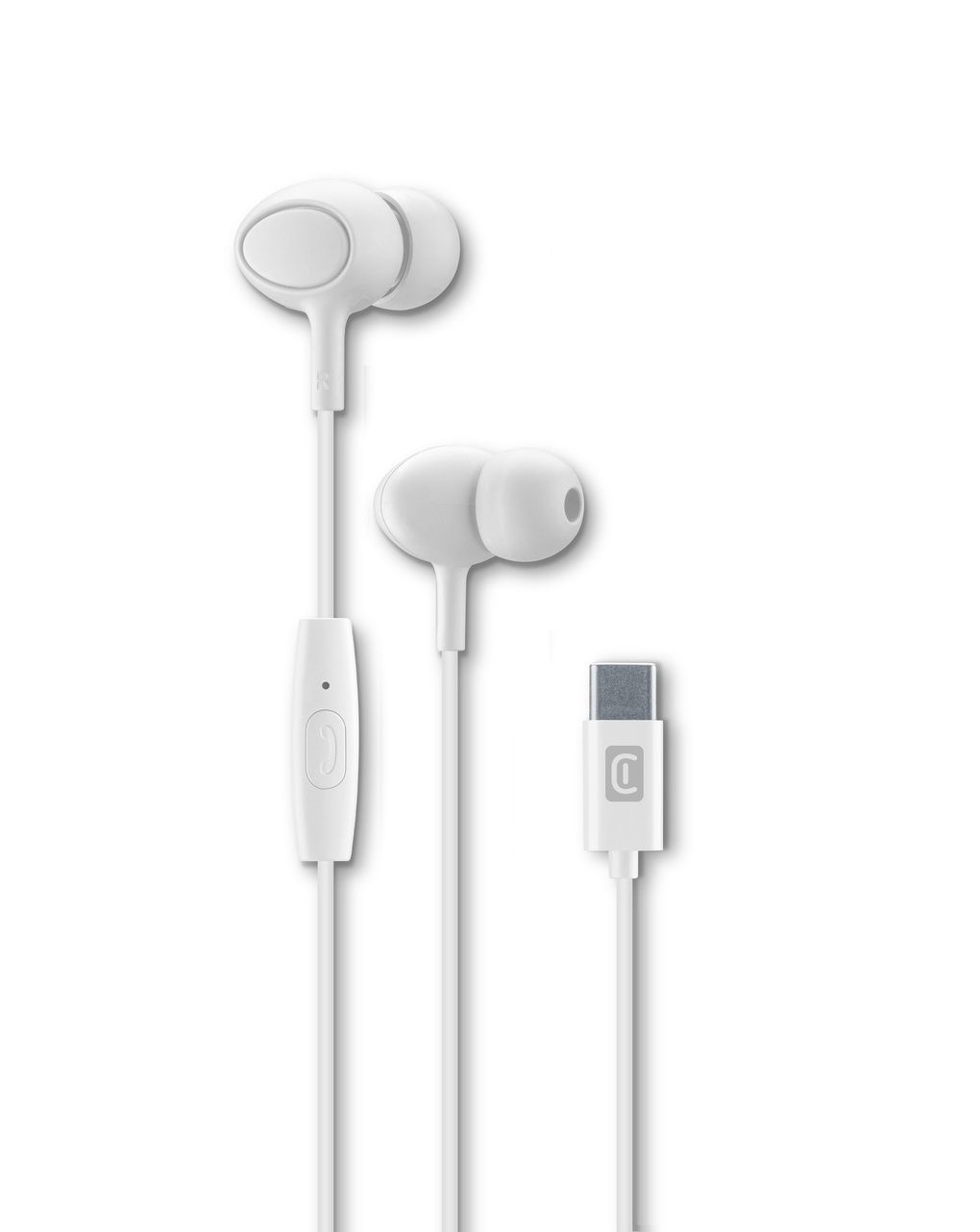 Auricolari in-ear bluetooth porta usb-c bianco - cellularline