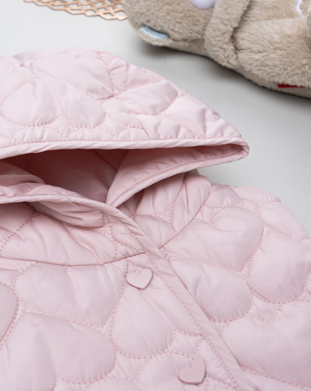 Gilet bimba trapuntato rosa