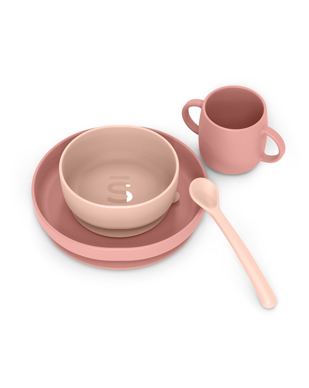 Set svezzamento silicone +6m rosa - suavinex