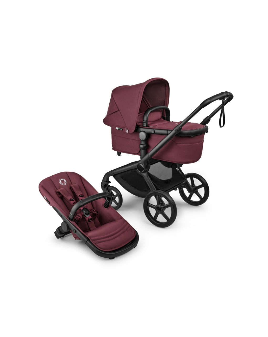Duo fox 5 renew complete black/dark cherry-dark cherry - bugaboo