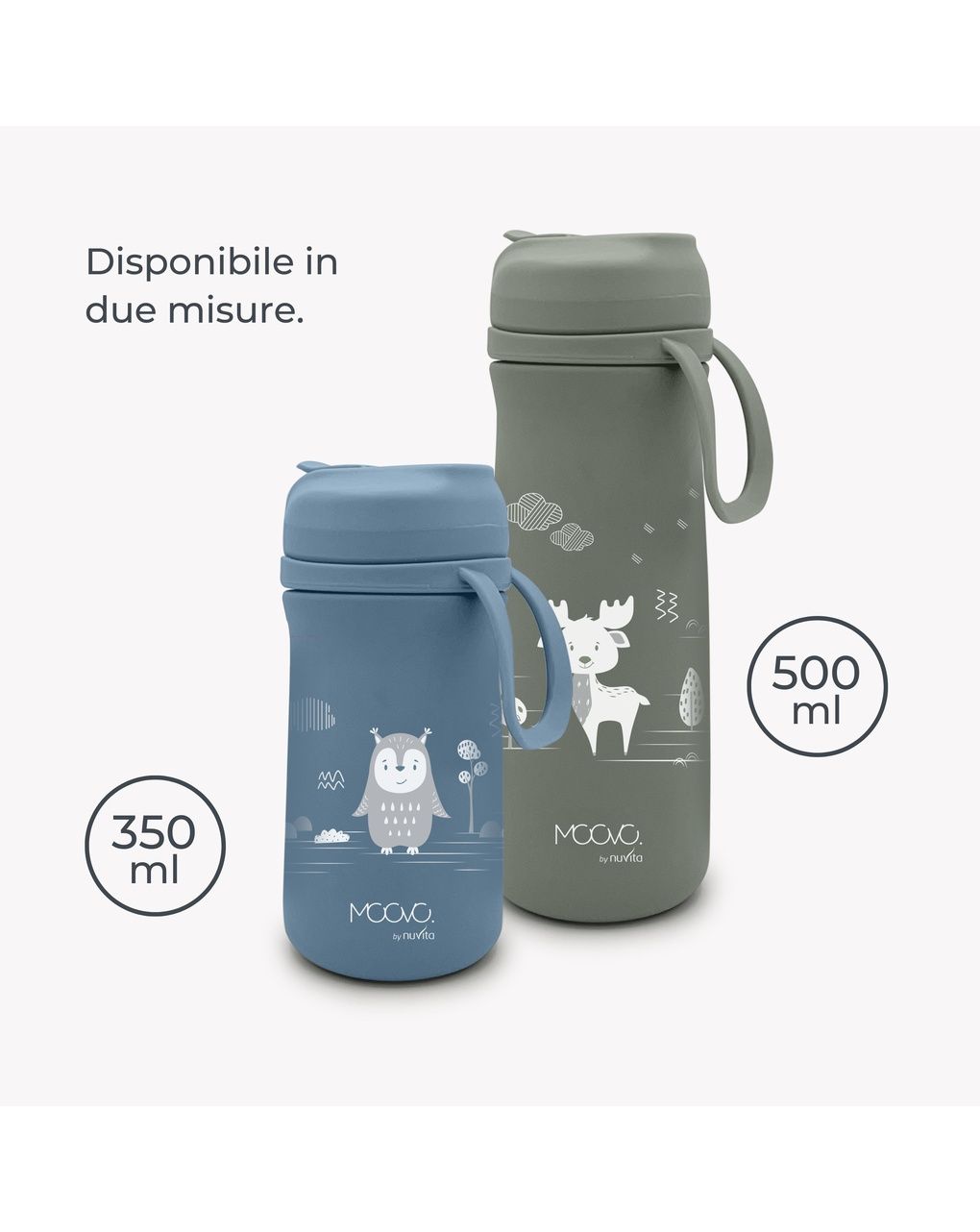 Borraccia bimbi termica in acciaio da 500ml - 4441 / powder blue - nuvita