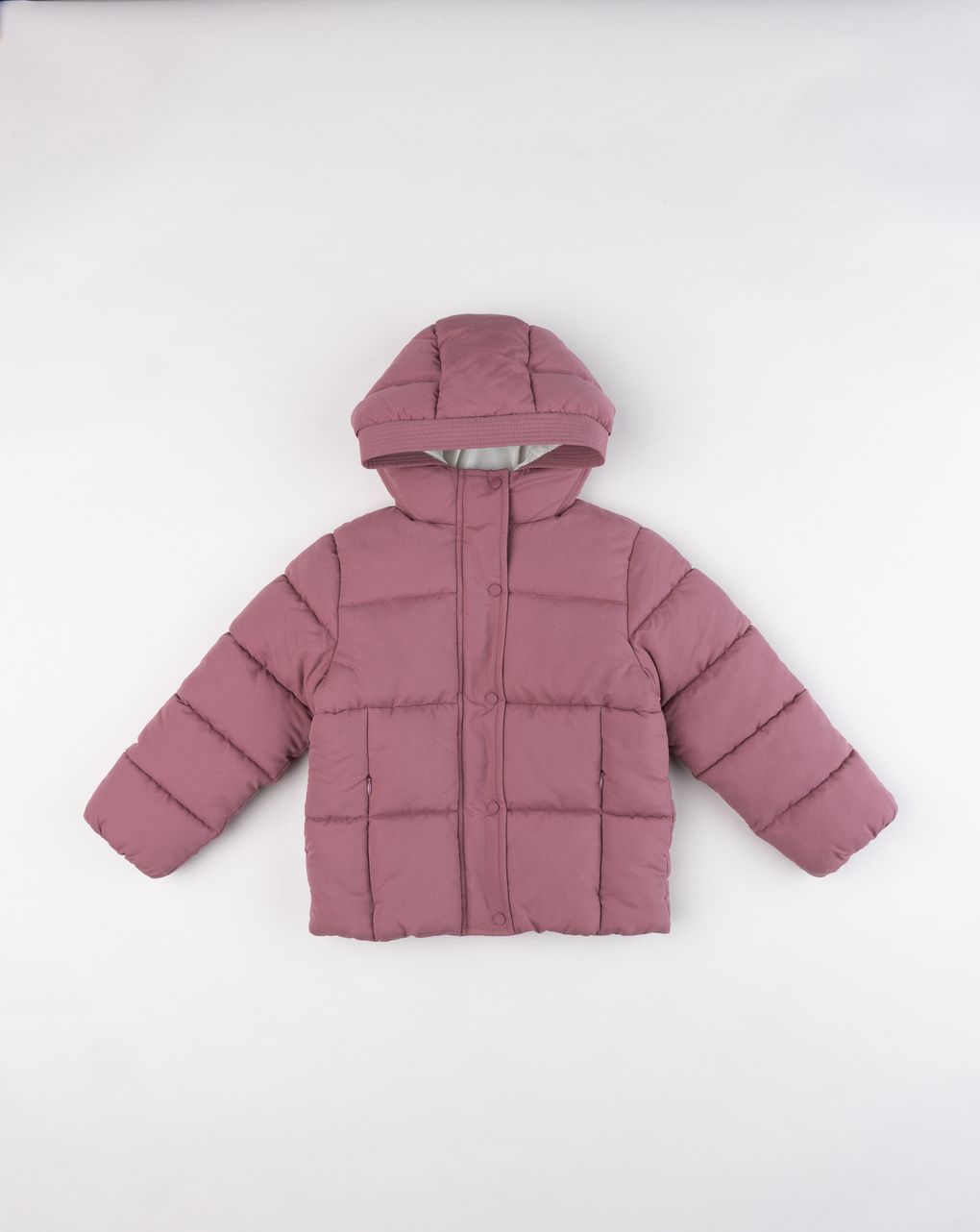 Giacca invernale bambina piumino bordeaux trapuntato a quadri