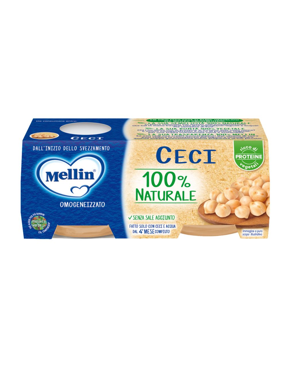 Omogeneizzato ceci 2x80 gr - mellin