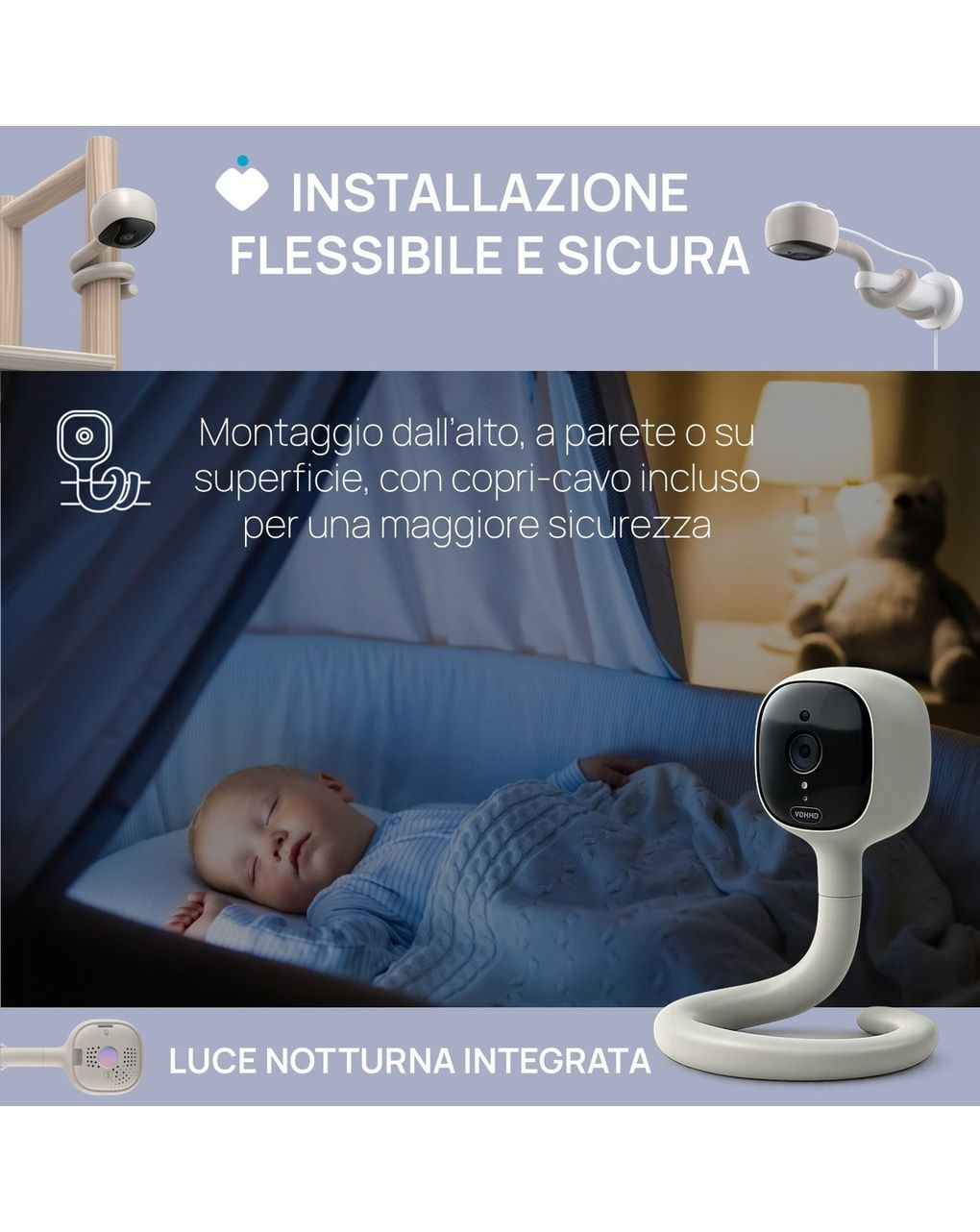 Video baby monitor wi-fi smart ai - chicco