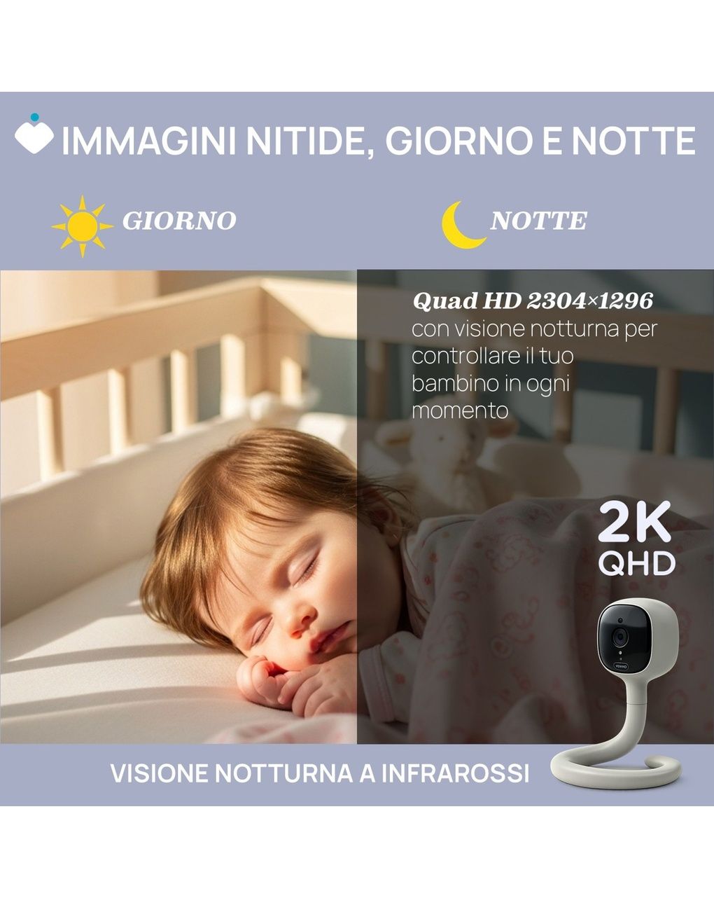 Video baby monitor wi-fi smart ai - chicco