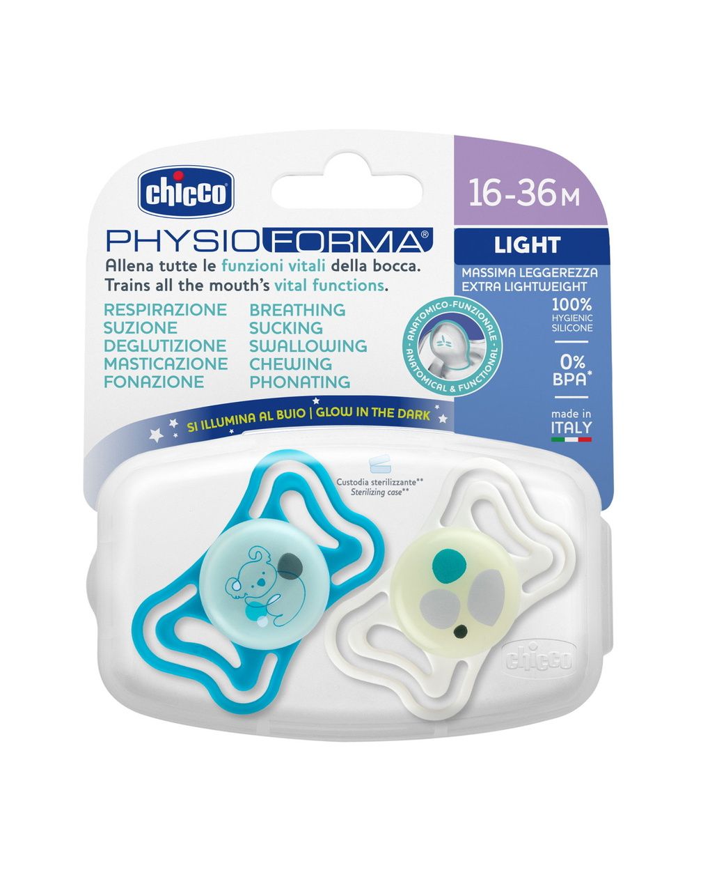 Succhietto physioforma light lumi 16-36m - chicco