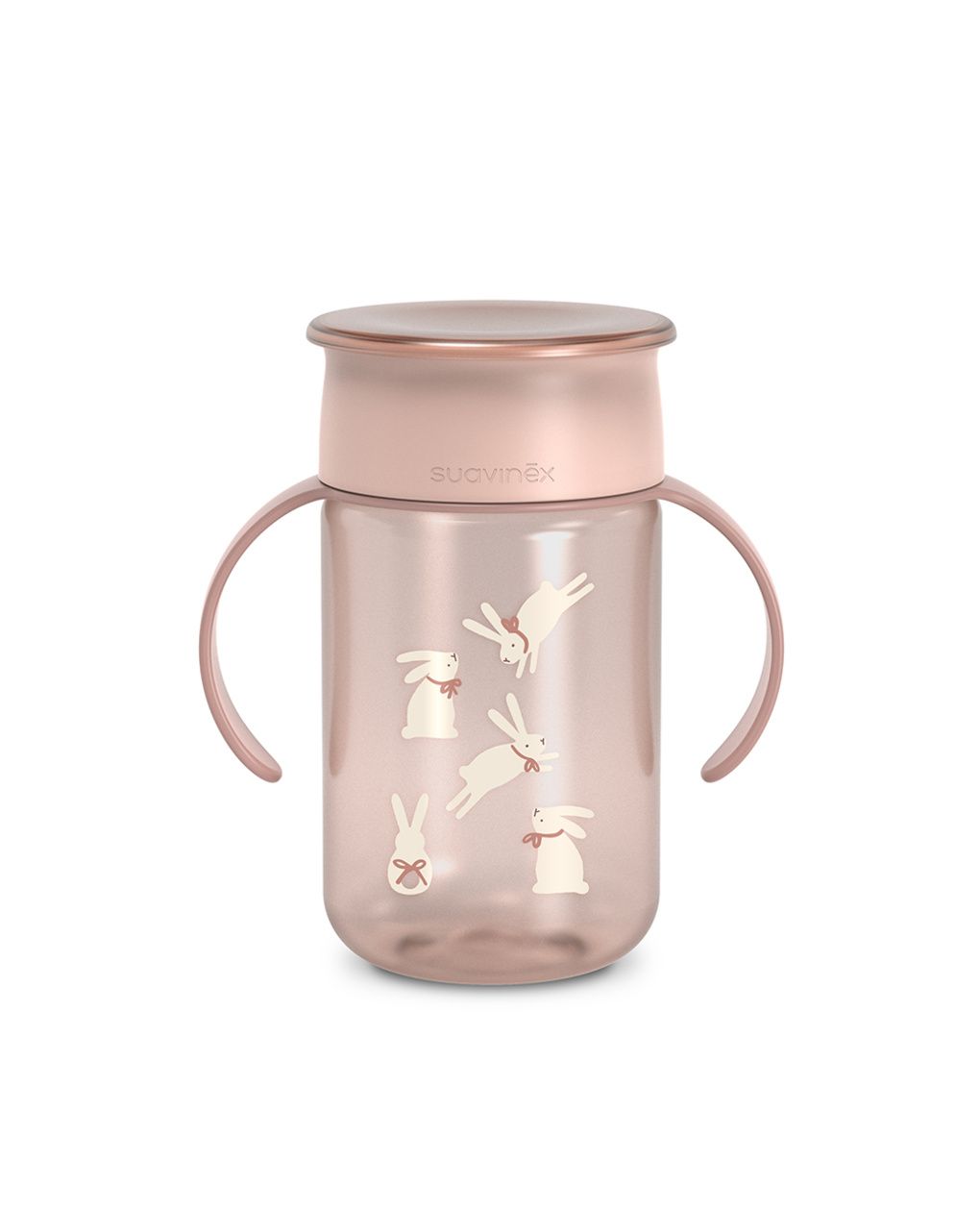 Wonderland tazza 360° 340ml +12m rosa - suavinex