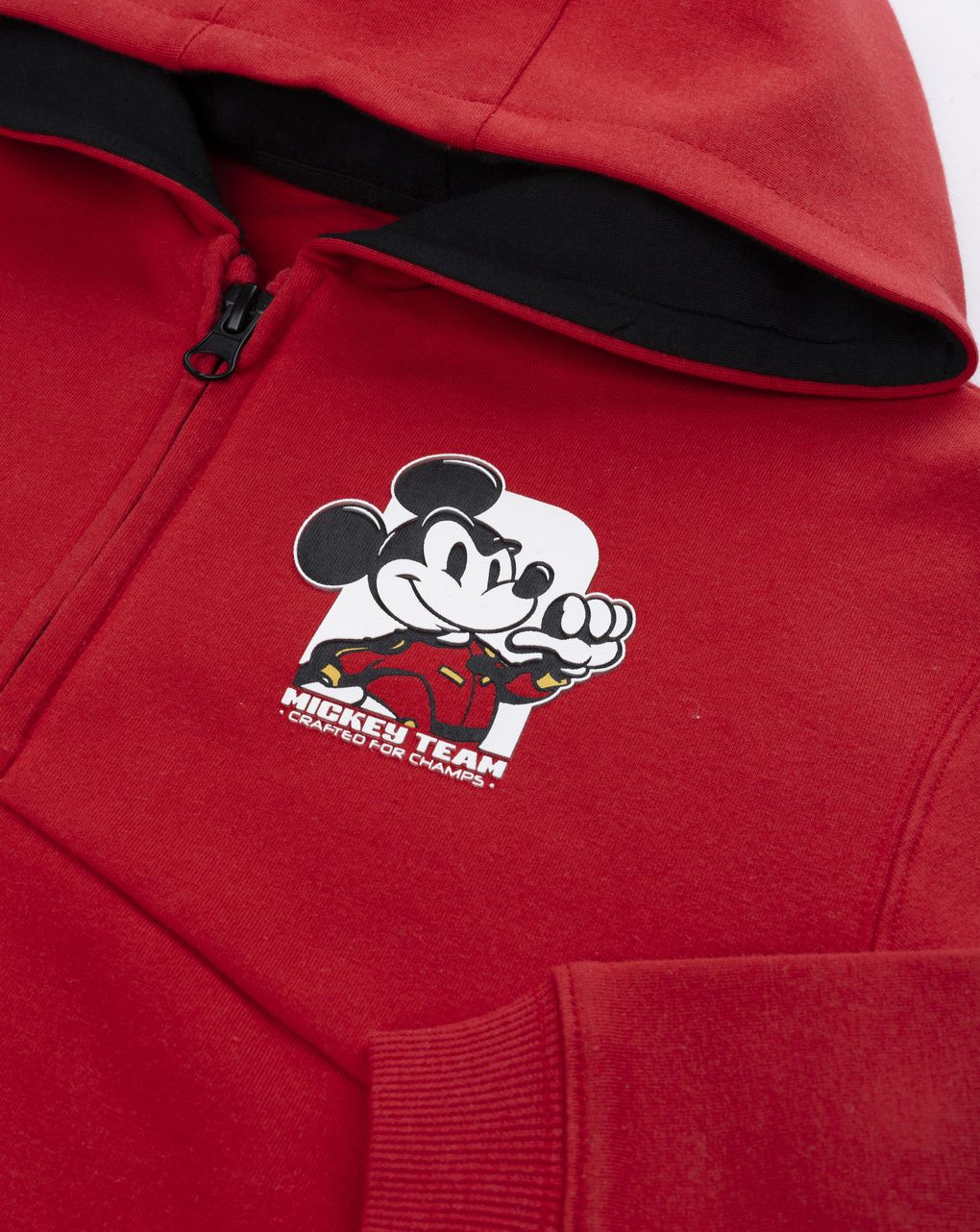 Felpa bambino rossa con cappuccio disney topolino