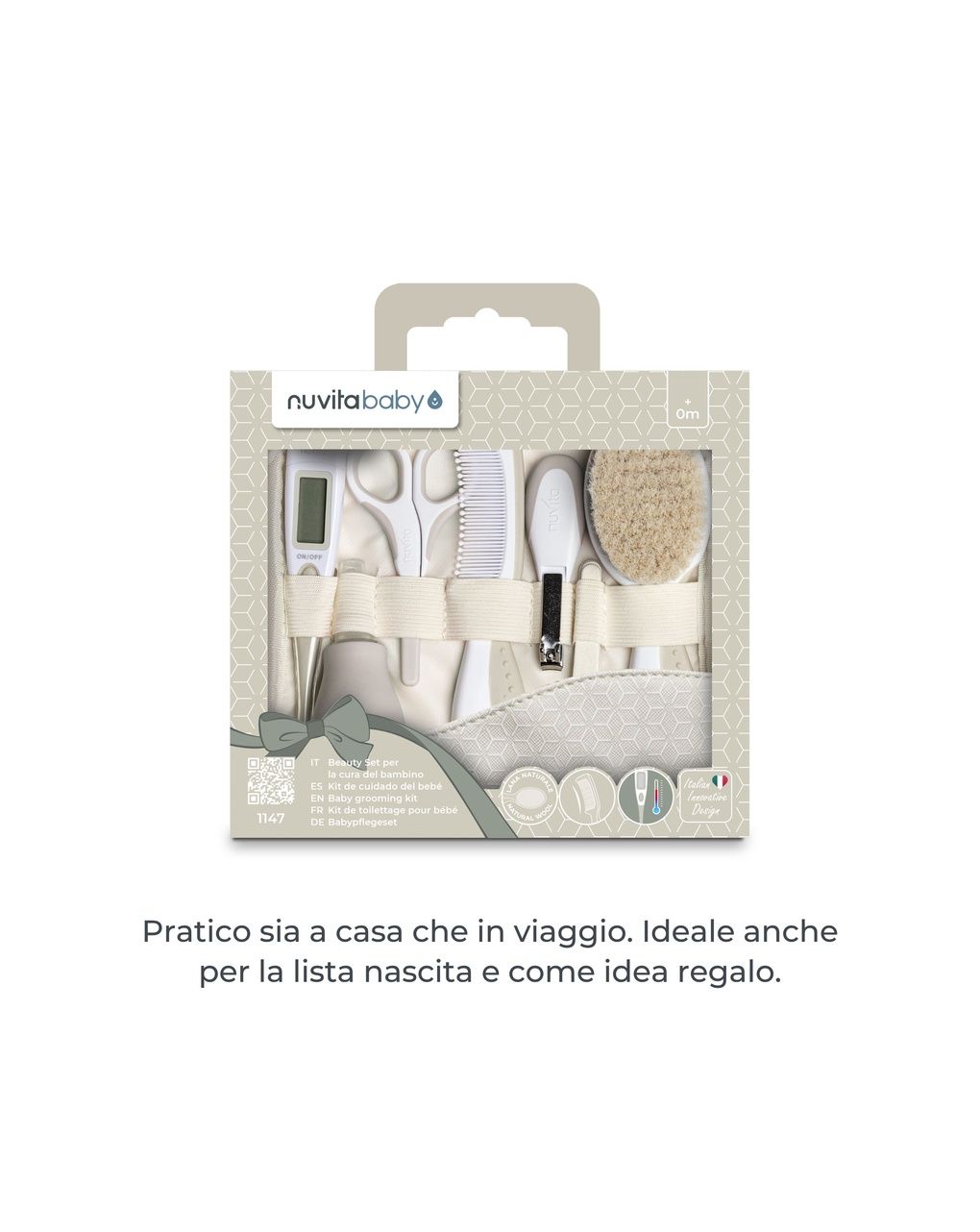 Beauty set per la cura del bambino con termometro digitale - 1147 - nuvita