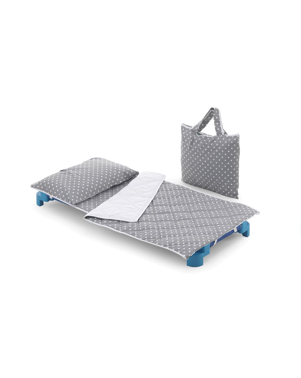 Set asilo trapuntato per brandina pois grey - italbaby