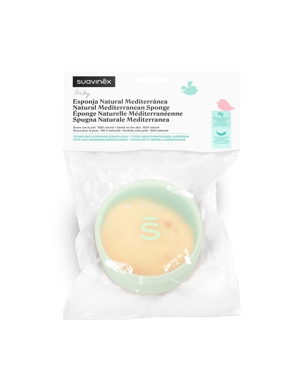 Spugna naturale mediterranea+custodia - suavinex