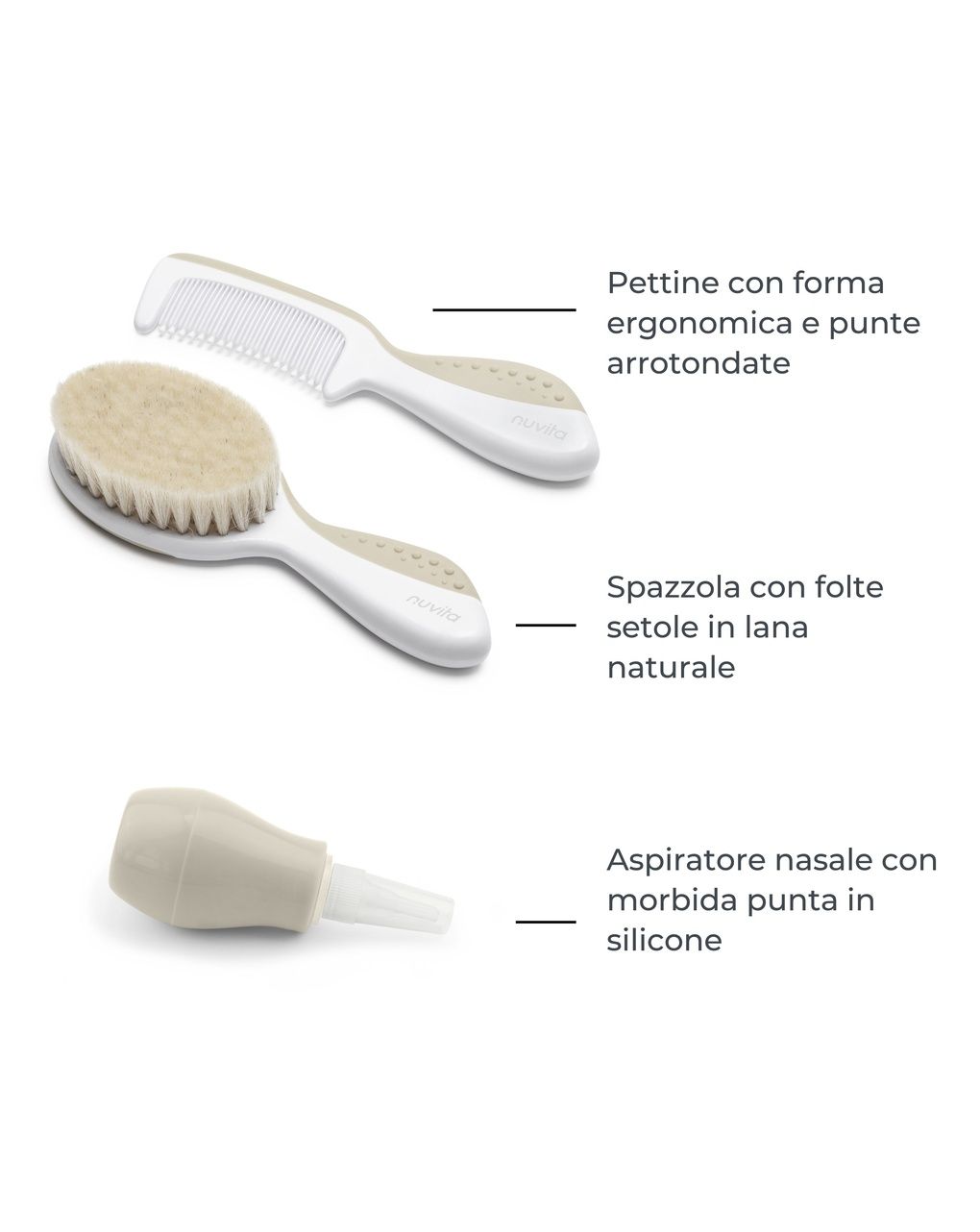Beauty set per la cura del bambino con termometro digitale - 1147 - nuvita