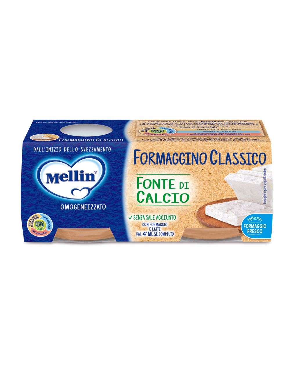 Omogeneizzato formaggino classico 4x80 - mellin