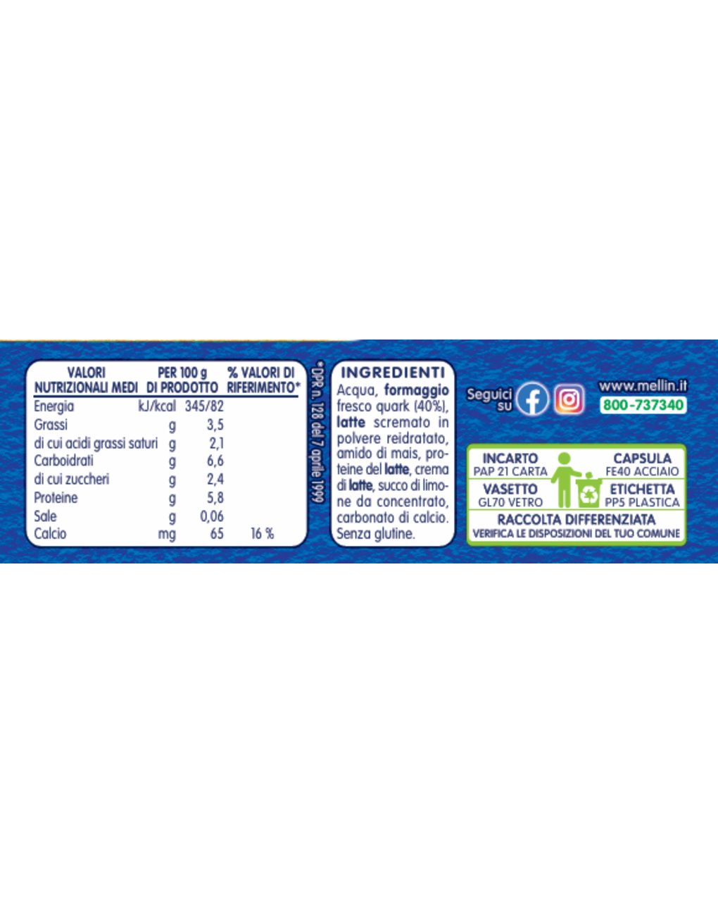 Omogeneizzato formaggino classico 4x80 - mellin