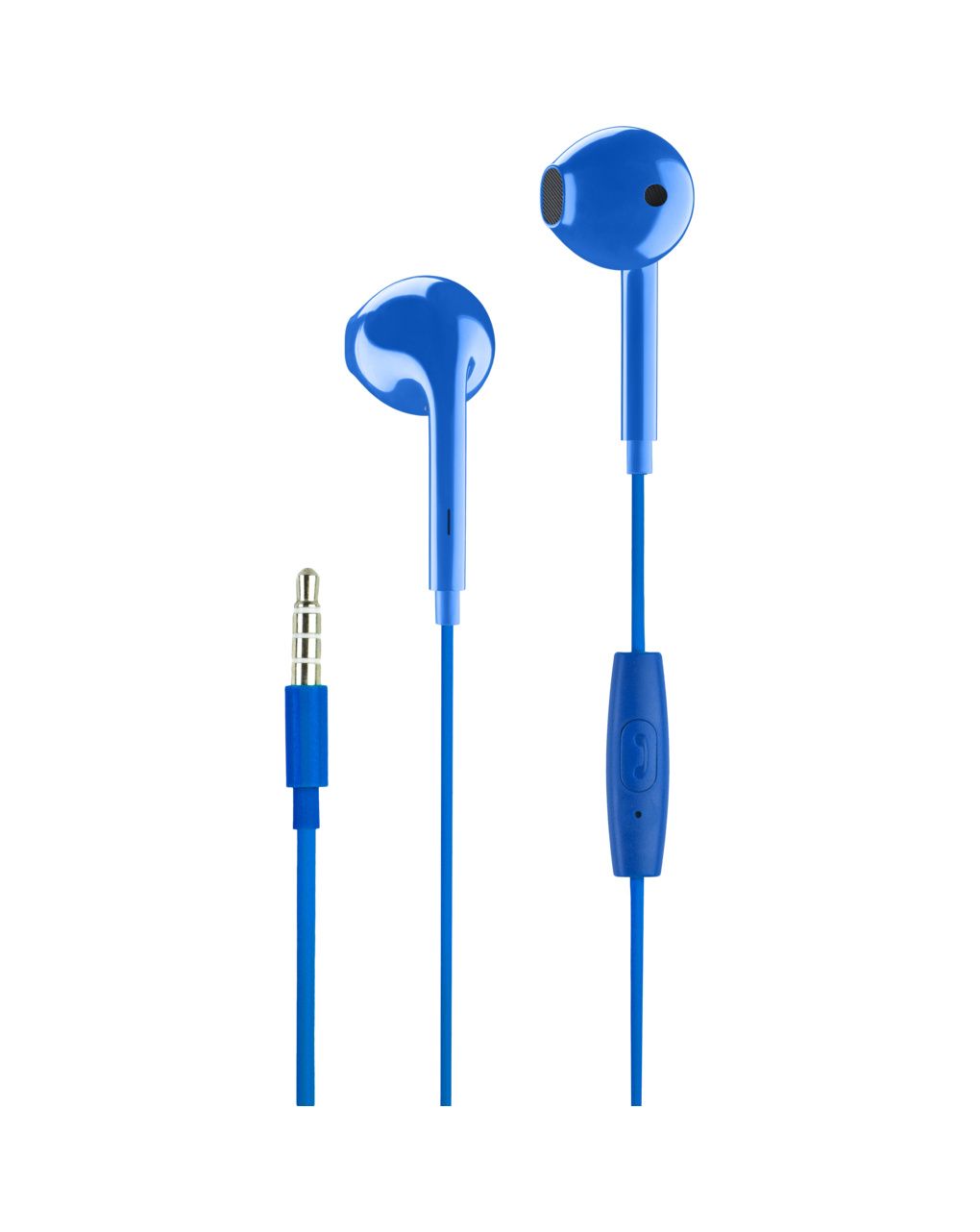 Auricolari capsula con microfono e jack 3.5 blu - music sound
