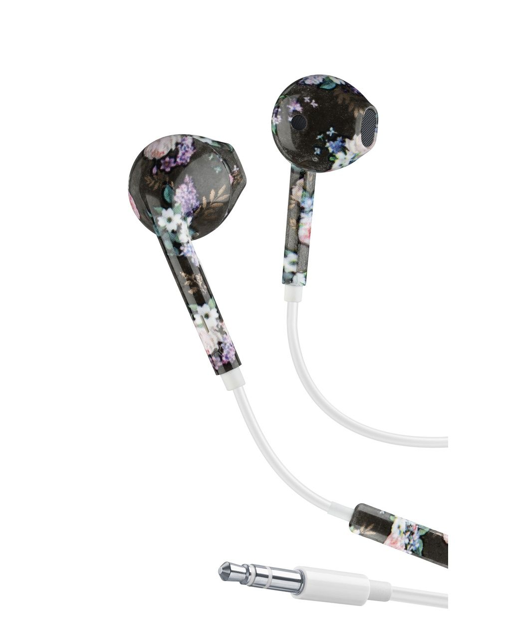 Auricolari capsula con microfono e jack 3.5 fiori - music sound