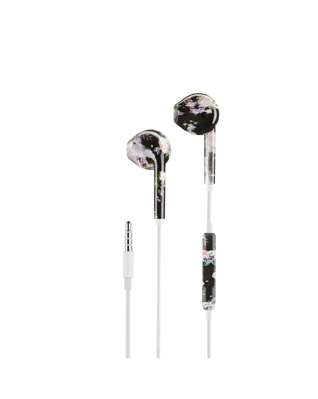 Auricolari capsula con microfono e jack 3.5 fiori - music sound