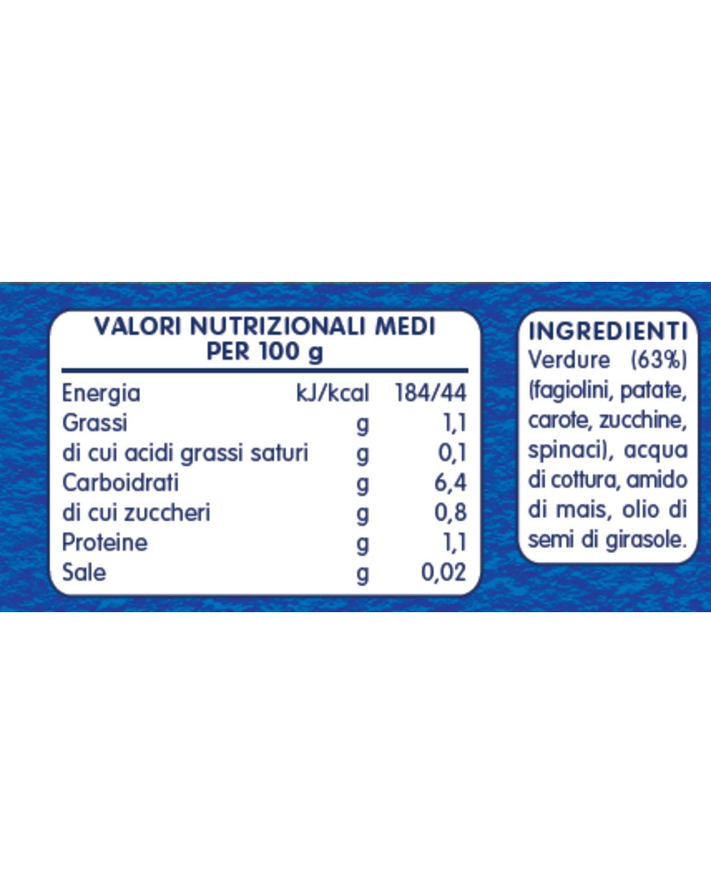 Omogeneizzato verdure miste 4x80g - mellin