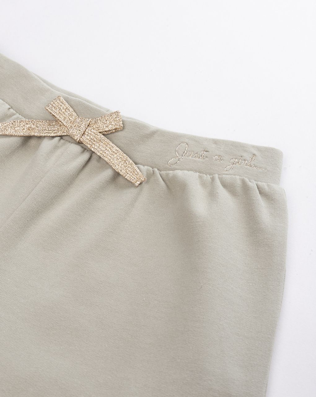Pantalone cargo bambia verde a gamba larga