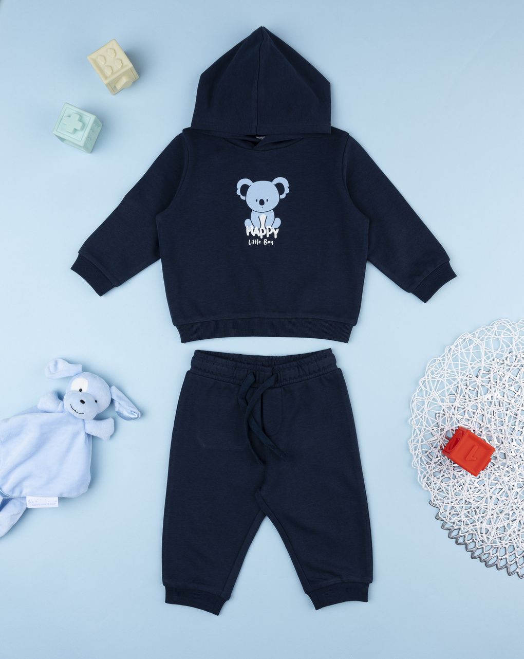 Tuta garzata bimbo blu stampa koala