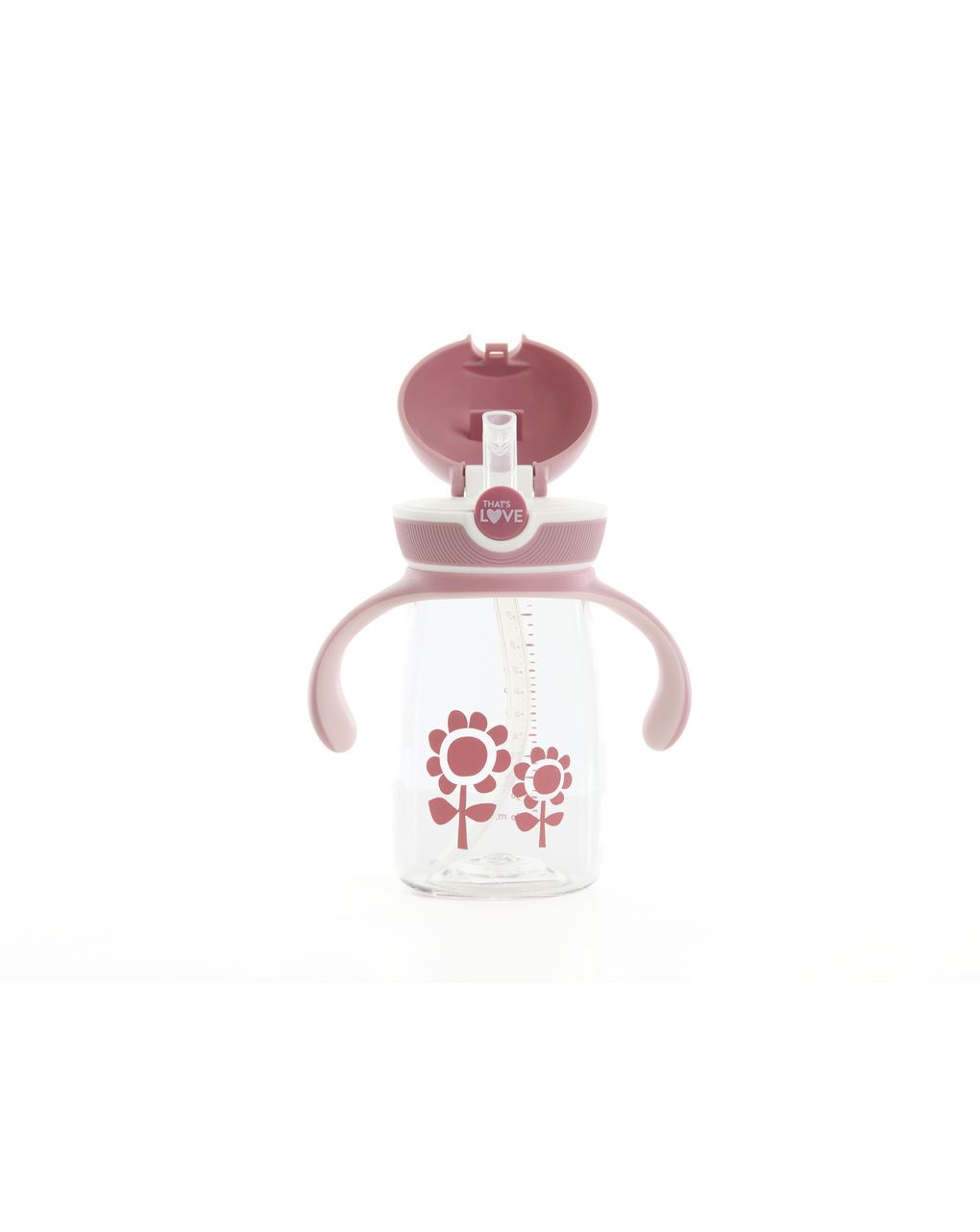 Tazza con cannuccia 12m+ flower 360 ml - that's love