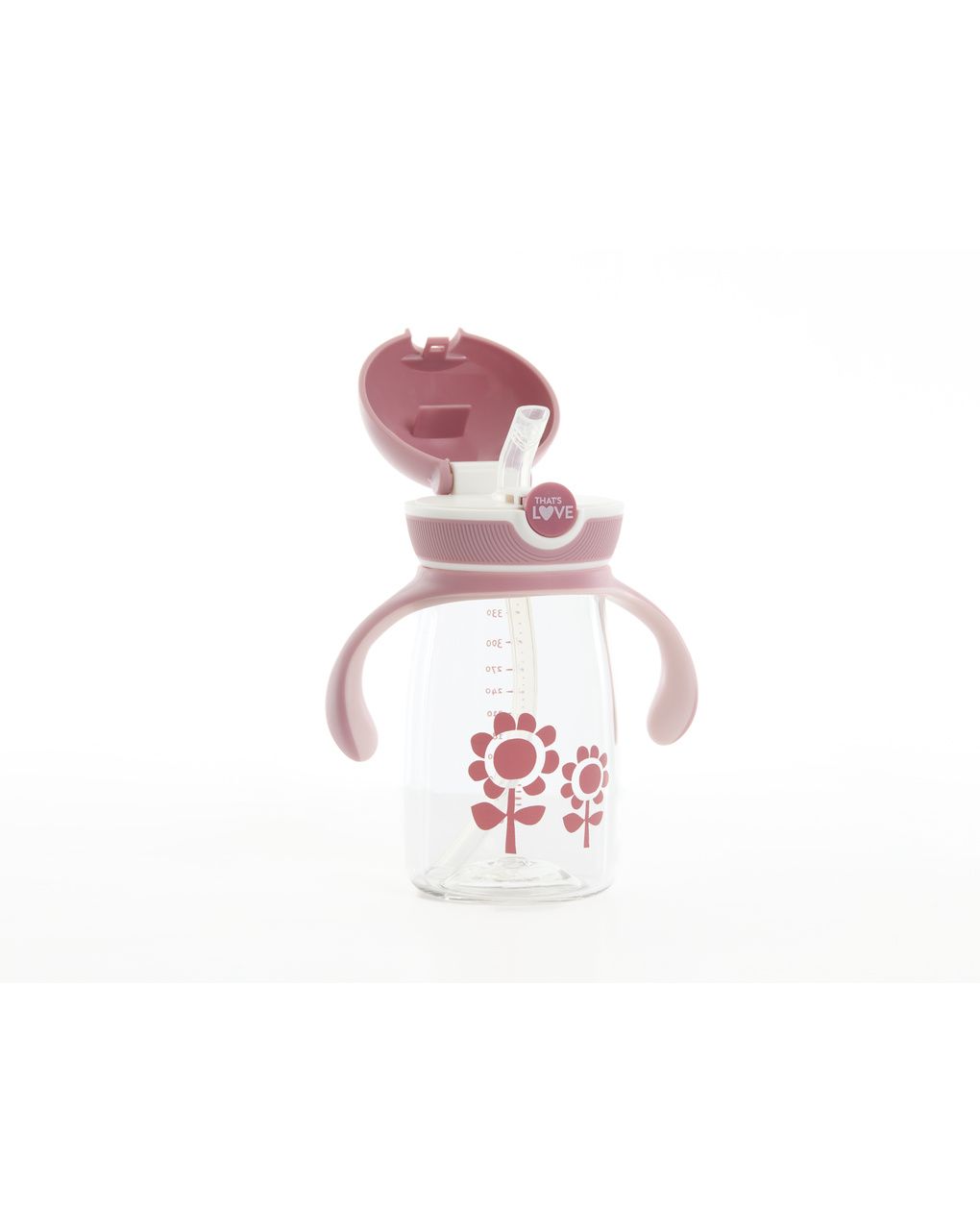 Tazza con cannuccia 12m+ flower 360 ml - that's love