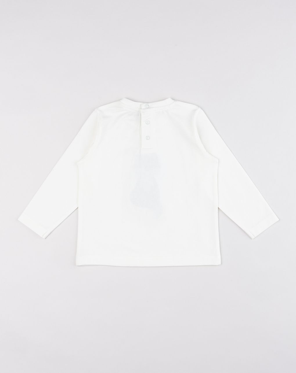 T-shirt panna bimbo con volpe bouclé "forest friends"