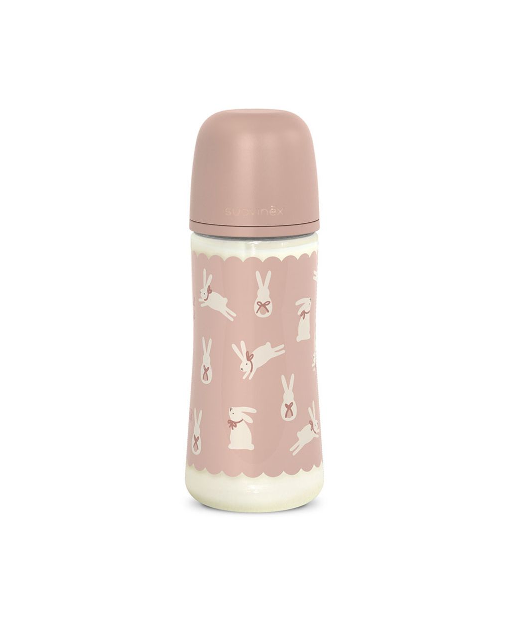 Wonderland biberon 360ml fl l  coniglio rosa - suavinex