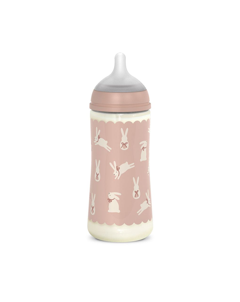 Wonderland biberon 360ml fl l  coniglio rosa - suavinex