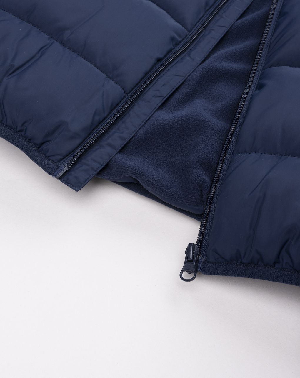 Piumino bambino blu navy con cappuccio trapuntato
