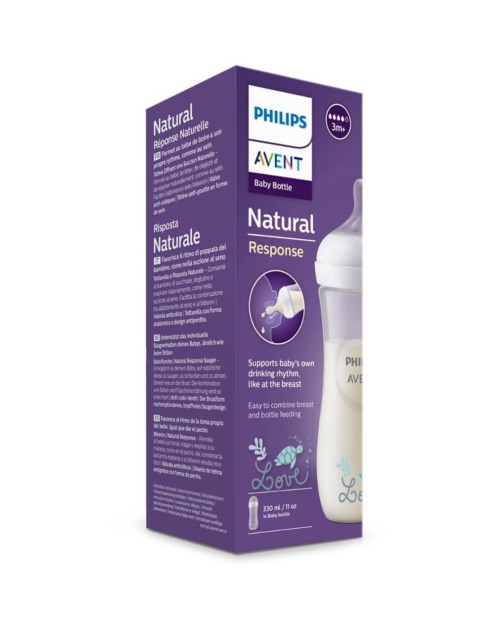 Biberon natural response 330ml 6+ mesi - philips avent