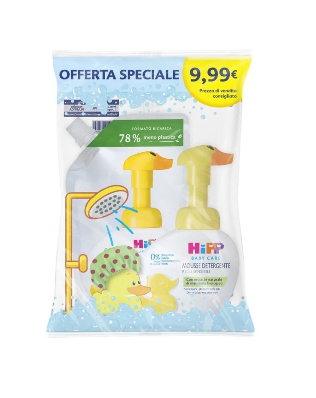 Special pack paperella mousse detergente 250 ml + paperella mousse detergente ricarica 250 m - hipp