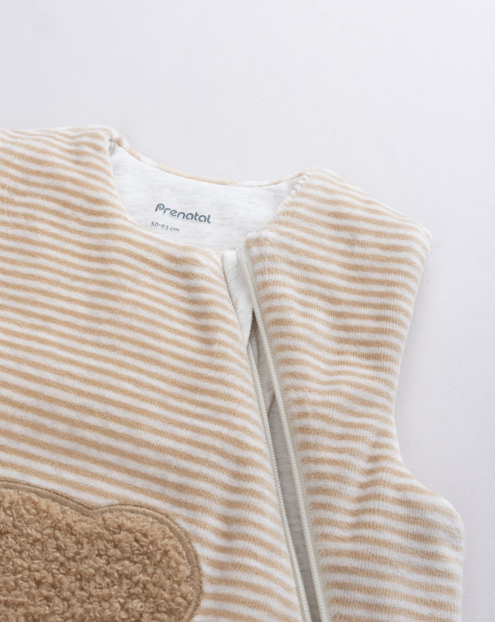 Sacco nanna in ciniglia a righe con patch orsetto - tog 2,5