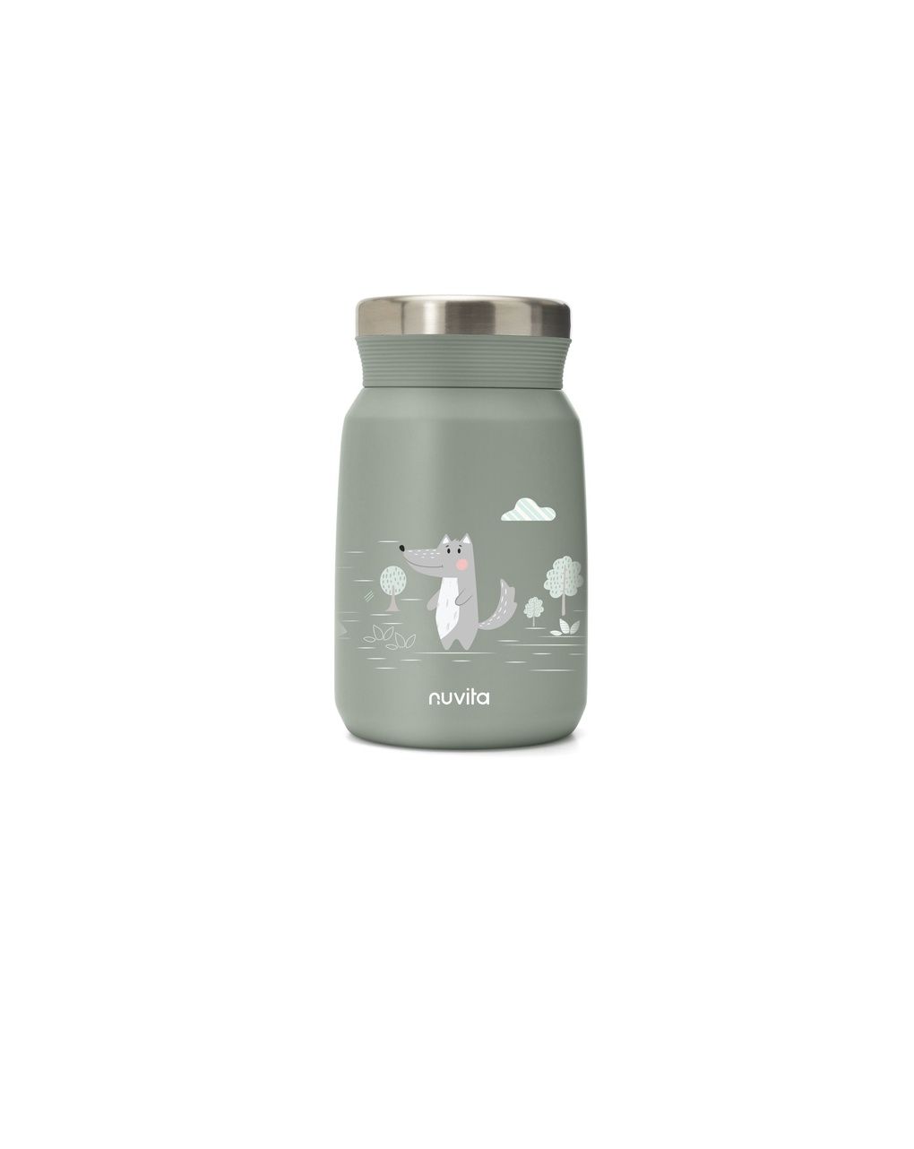 Contenitore termico per alimenti in acciaio inox da 500ml - 4472 / sage green - nuvita